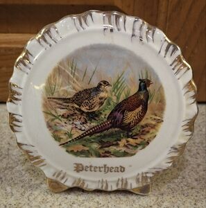Liverpool Rd Pottery LTD Peterhead England Pheasant Flower Vase Fine Bone China